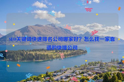 SEO关键词快速排名公司哪家好？怎么找一家靠谱的快排公司