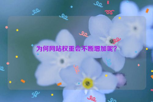 为何网站权重会不断增加呢？